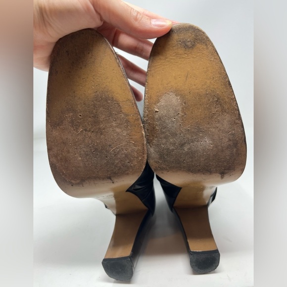 Dior Vintage Grommet Buckle Logo Black Leather Boot Galliano Rare size 39 EU - Picture 11 of 16